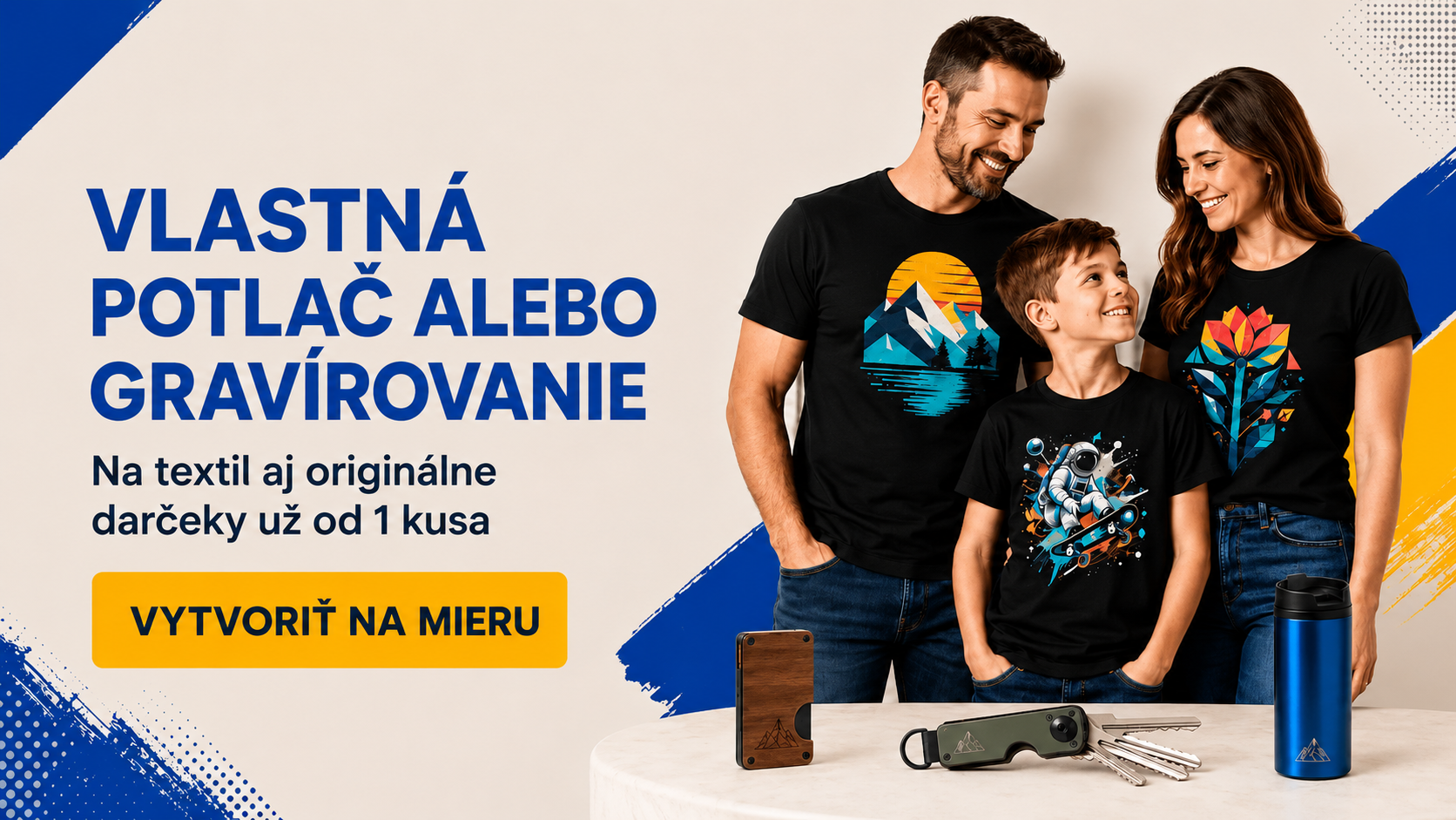 Tričká a doplnky s vlastným dizajnom