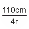 110cm/4r