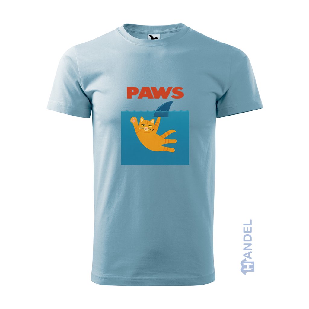 panske_tricko_s_potlacou_paws_farba_nebeska-modra_100_bavlna