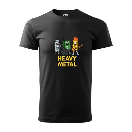 pánske tričko s potlačou Heavy metal, farba čierna, 100% bavlna