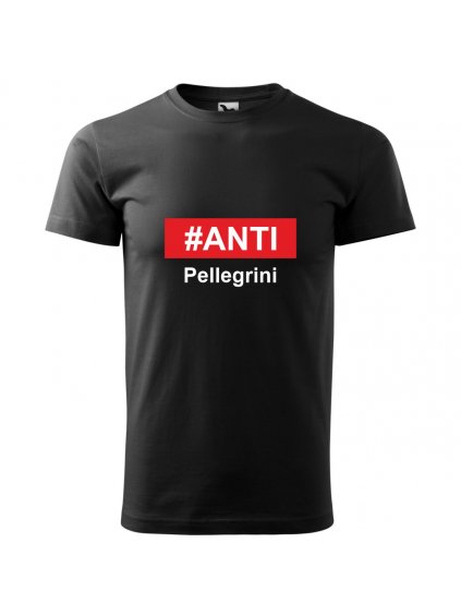pánske tričko s potlačou AntiPellegrini, čierne, 100% bavlna