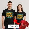 muž a žena v tričku s potlačou Vlastný alebo vybraný dizajn, farba čierna, 100% bavlna.jpg