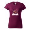 Tričko - Reading is dreaming (Farba purpurová, Strih trička dámsky, Veľkosť 2XL)