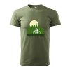panske_tricko_s_potlacou_cyklista-a-les_farba_khaki_100_bavlna