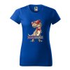 dámske tričko s potlačou Mamasaurus, farba kráľovská modrá, 100% bavlna