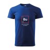 pánske tricko s potlacou Bu The element of fear farba kráľovská modrá 100 bavlna