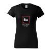 dámske tricko s potlacou Bu The element of fear farba čierna 100 bavlna