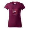 dámske tricko s potlacou Bu The element of fear farba fuchsiová 100 bavlna