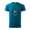 pánske tricko s potlacou Bu The element of fear farba benzínovomodrá 100 bavlna