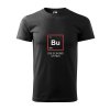 pánske tricko s potlacou Bu The element of fear farba čierna 100 bavlna