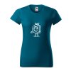 damske tricko s potlacou zavitova laska farba benzinovomodra 100 bavlna