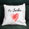 vankúš s potlačou Pre teba, farba biela, obliečka 100% bavlna, výplň vnútro 100% polyster a porch 100% bavlna