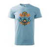 panske_tricko_basic_129_s_potlacou_folklorna-kvetina_farba_nebeska-modra