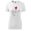 dámske tričko s potlačou Láska je ako kvet, farba biela, 100% bavlna