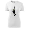 dámske tričko s potlačou Mačka škrabka, farba biela, 100% bavlna