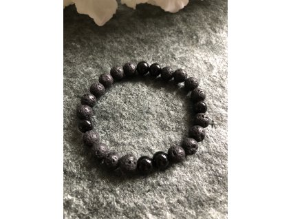 Luxusní náramek Láva a Onyx PÁNSKÝ