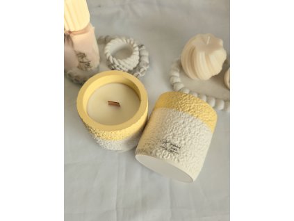 Sójová svíčka keramika - Jablečný koláč