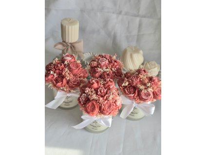 Květinová svíčka ve skle - Marmara