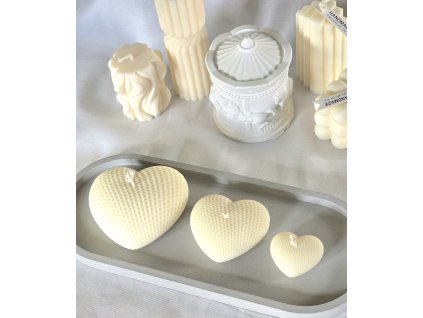 Sada dekorativních sójových svíček - Srdce