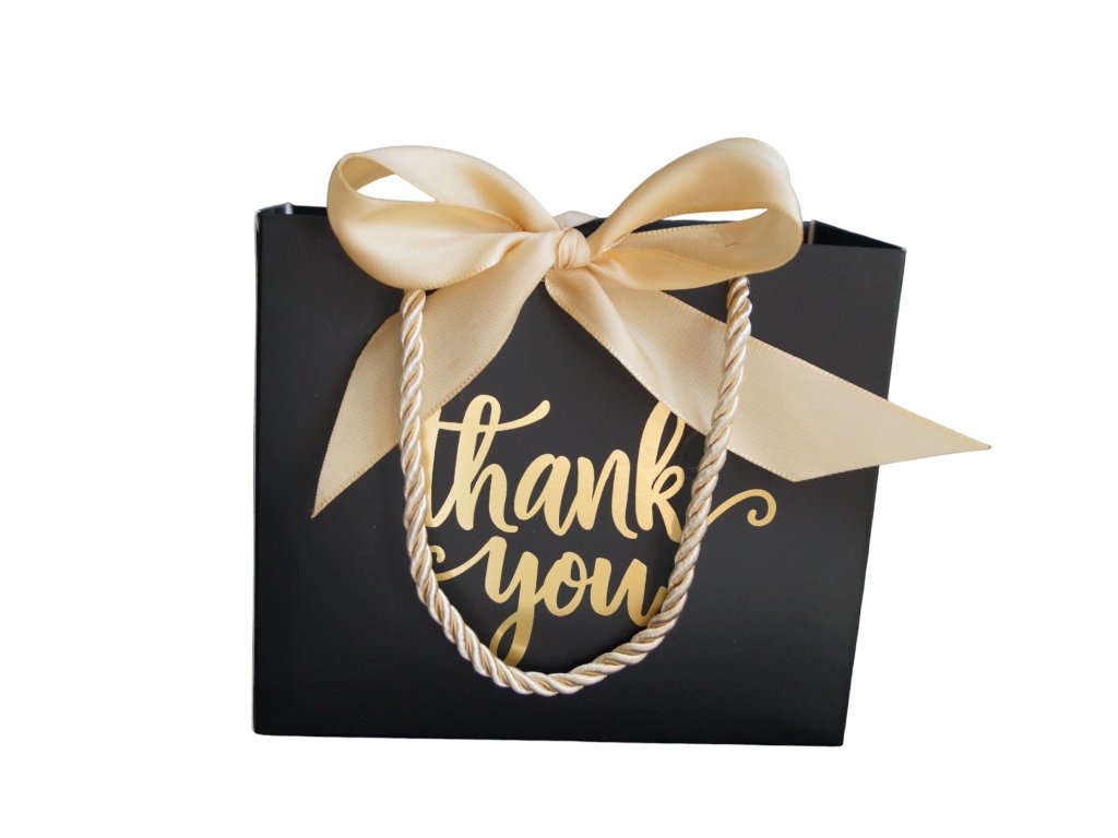 Geschenktüte Schwarz Elegant (für 1–2 Kerzen)