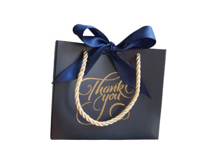 Elegante blaue Geschenktasche (für 1–2 Kerzen)