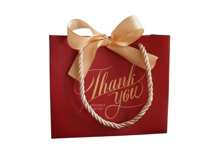 Geschenktüte Rot Elegant (für 1–2 Kerzen)