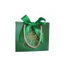 Darčeková taška zelená – elegantná (pre 1–2 sviečky)