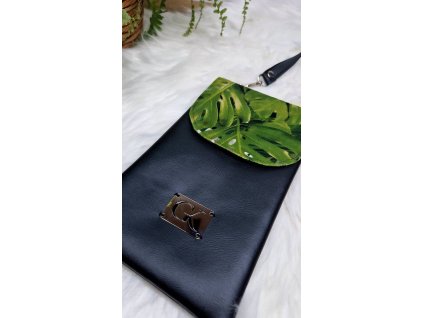 Minibag čierny monstera