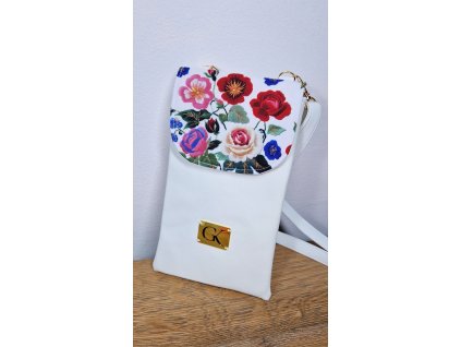 Minibag biely s folk kvetmi