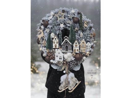 Zimná krajinka s párom korculii 2