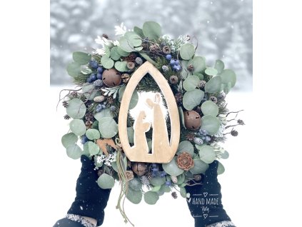 Eukalyptový veniec so svätou rodinou