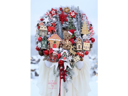 Medovníky veniec Zimná krajinka