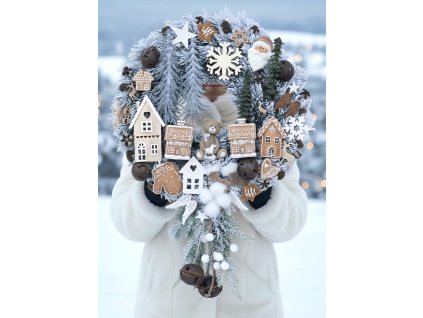 Medovníky veniec Zimná krajinka