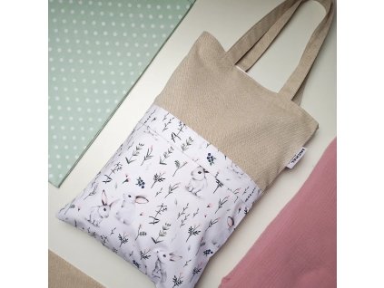 Taška s predným vreckom Zajko na lúke