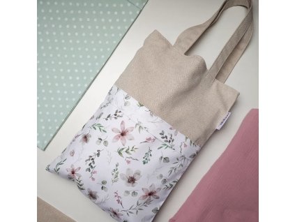 Taška s predným vreckom Romantická záhrada