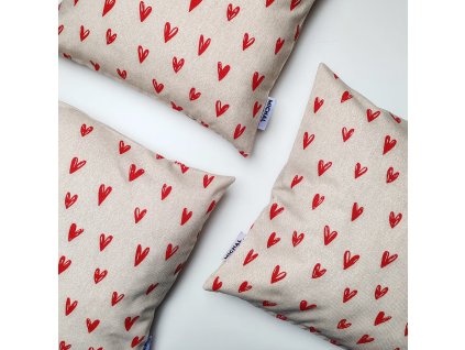 Obliečka na vankúš Trblietavé srdiečka