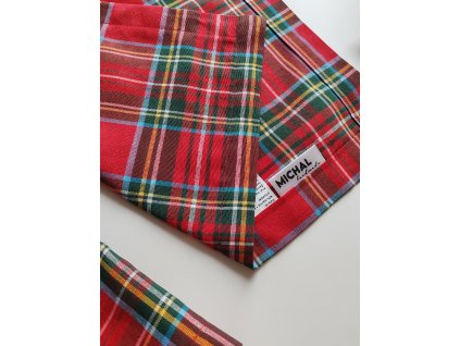 Obrus Vianočné káro - červené