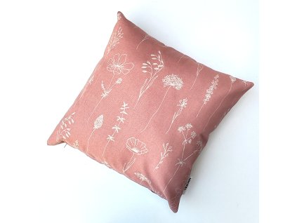 Obliečka na vankúš Jemné kvety na bledoružovom