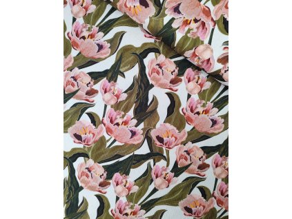 Dekoračná látka Tulipány