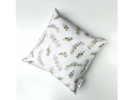 Obliečka na vankúš Eucalyptus biely podklad