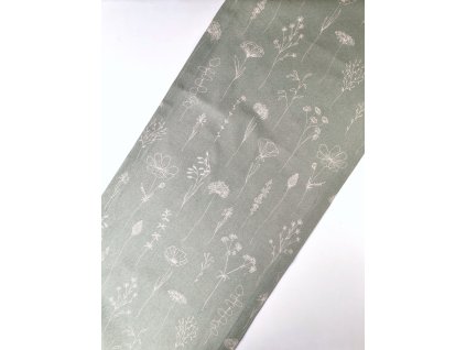 Obrus Jemné kvety na bledozelenom