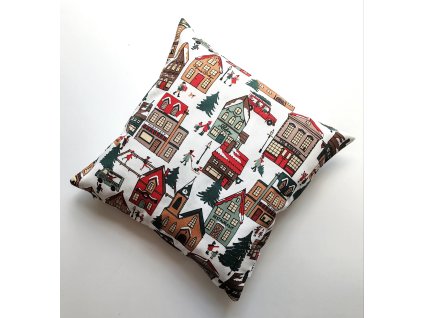 Obliečka na vankúš Vianočné mesto