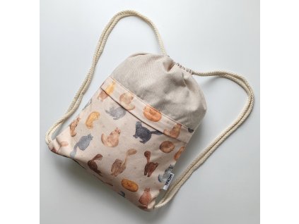 Vrecko na chrbát Mačky