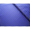 Bavlnená látka Modrá s bielymi bodkami