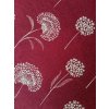 Dekoračná látka Púpava na bordovom podklade