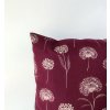 Obliečka na vankúš Púpava na bordovom podklade