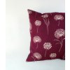 Obliečka na vankúš Púpava na bordovom podklade