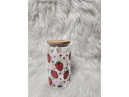 Sklenička s jahodami 460 ml