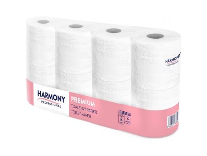 harmony premium toaletni papir 3 vrstvy bily xxl baleni 7x8 roli