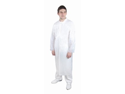 Jednorázový PE plášť STEVE vel. uni (10 ks) bílý